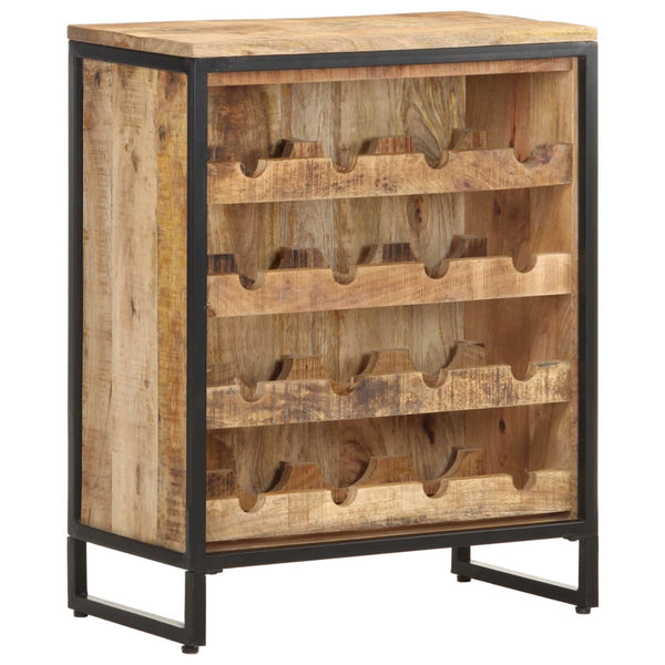 Wine Cabinet 62X33x78.5 Cm Rough Mango Wood Racks
