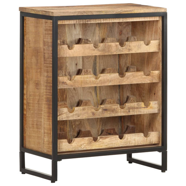 Wine Cabinet 62X33x78.5 Cm Rough Mango Wood Racks