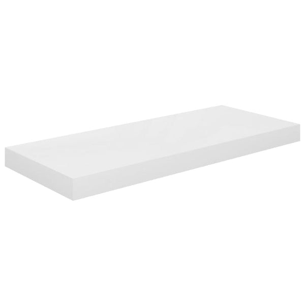 Floating Wall Shelves 4 Pcs High Gloss White 60X23.5X3.8 Cm Mdf Bookshelves