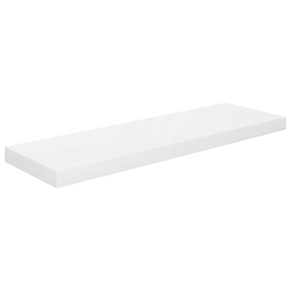 Vidaxl Floating Wall Shelf High Gloss White 80X23.5X3.8 Cm Mdf Wall Shelves