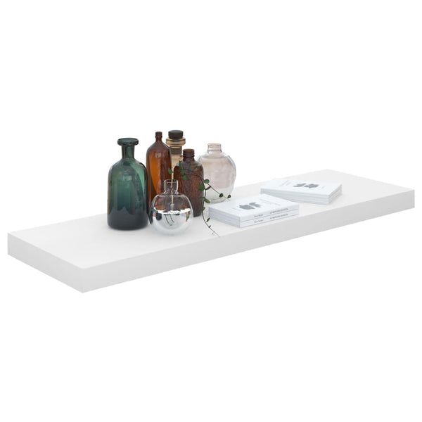 Vidaxl Floating Wall Shelf High Gloss White 80X23.5X3.8 Cm Mdf Wall Shelves