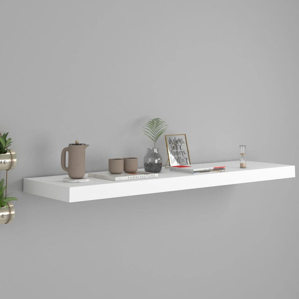 Vidaxl Floating Wall Shelf White 90X23.5X3.8 Cm Mdf Wall Shelves