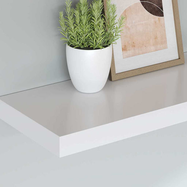 Vidaxl Floating 4 Pcs White 90X23.5X3.8 Cm Mdf Wall Shelves