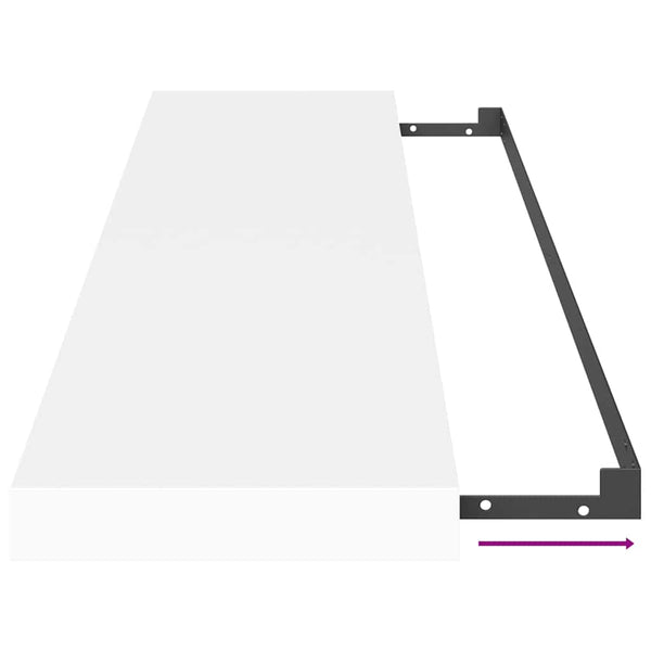 Vidaxl Floating 4 Pcs White 90X23.5X3.8 Cm Mdf Wall Shelves