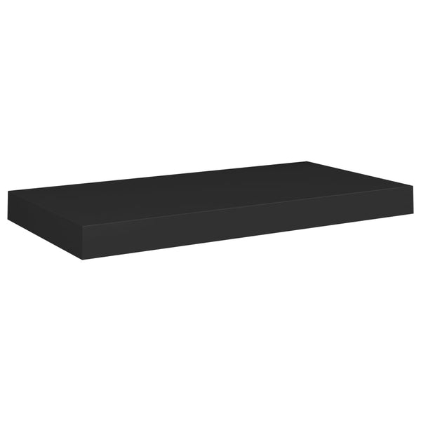 Floating Wall Shelf Black 50X23x3.8 Cm Mdf Wall Shelves