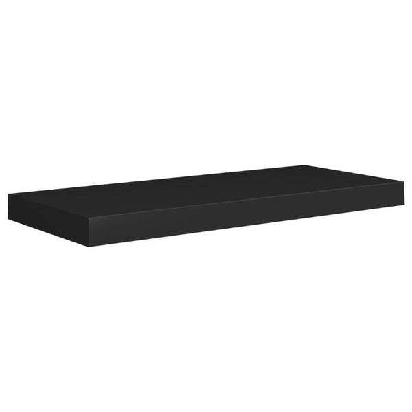 Floating Wall Shelf Black 60X23.5X3.8 Cm Mdf Bookshelves