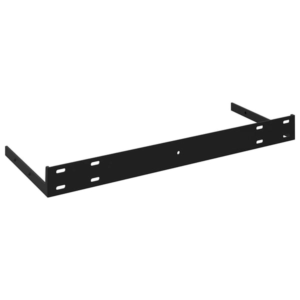 Vidaxl Floating Wall Shelf Black 60Cm Mdf Metal Wall Shelves