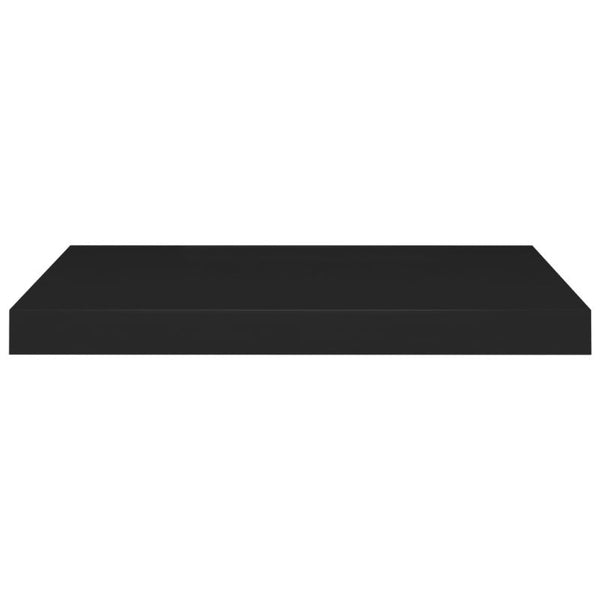 Vidaxl Floating Wall Shelf Black 60Cm Mdf Metal Wall Shelves