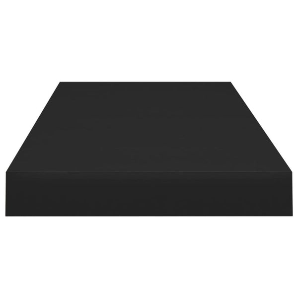 Floating Wall Shelf Black 60X23.5X3.8 Cm Mdf Bookshelves