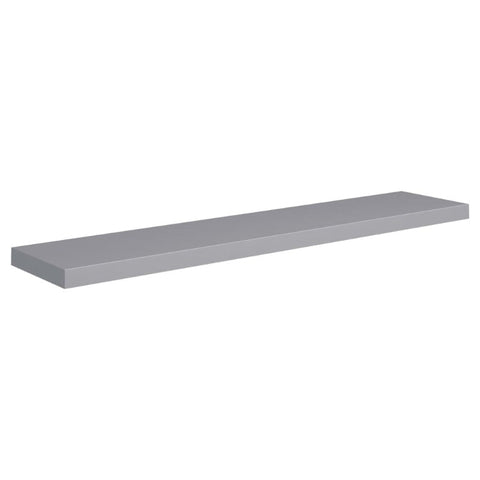 Floating 2 Pcs Grey Mdf Wall Shelves