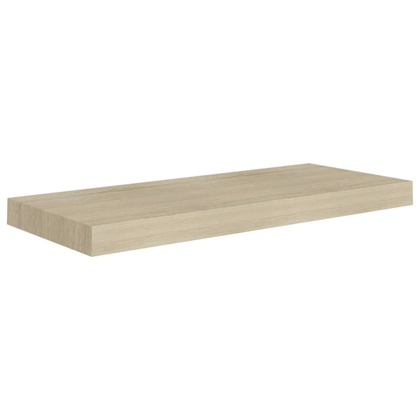 Floating Wall Shelves 2 Pcs Oak 60X23.5X3.8 Cm Mdf Bookshelves