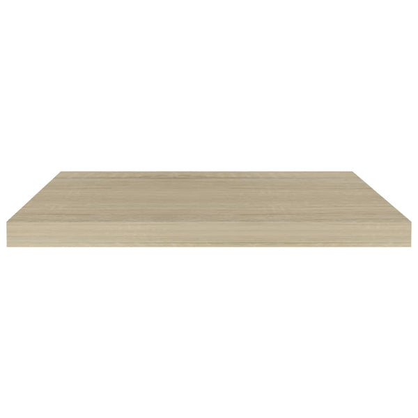 Floating Wall Shelves 2 Pcs Oak 60X23.5X3.8 Cm Mdf Bookshelves