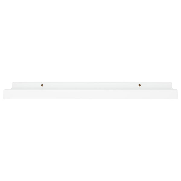 Picture Frame Ledge Shelves 2 Pcs White 40X9x3 Cm Mdf Bookshelves