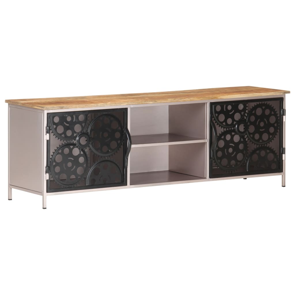 Tv Cabinet 120X30x40 Cm Rough Mango Wood Tv Stands & Entertainment Units
