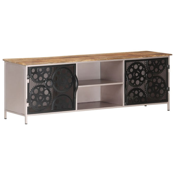 Tv Cabinet 120X30x40 Cm Rough Mango Wood Tv Stands & Entertainment Units