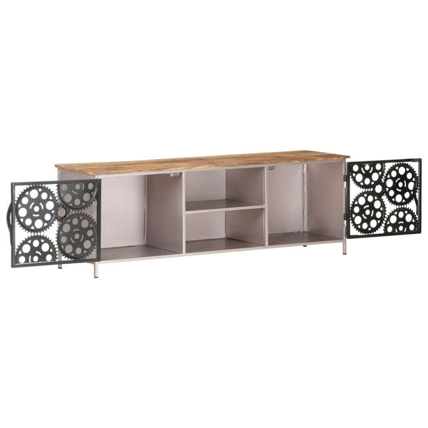 Tv Cabinet 120X30x40 Cm Rough Mango Wood Tv Stands & Entertainment Units