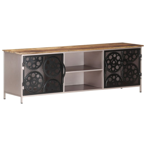 Tv Cabinet 120X30x40 Cm Rough Mango Wood Tv Stands & Entertainment Units