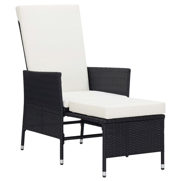 Vidaxl 2 Piece Garden Lounge Set With Cushions Poly Rattan Black Loungers