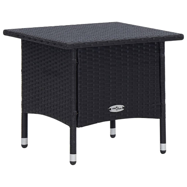 Vidaxl 2 Piece Garden Lounge Set With Cushions Poly Rattan Black Loungers