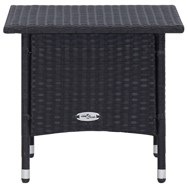 Vidaxl 2 Piece Garden Lounge Set With Cushions Poly Rattan Black Loungers