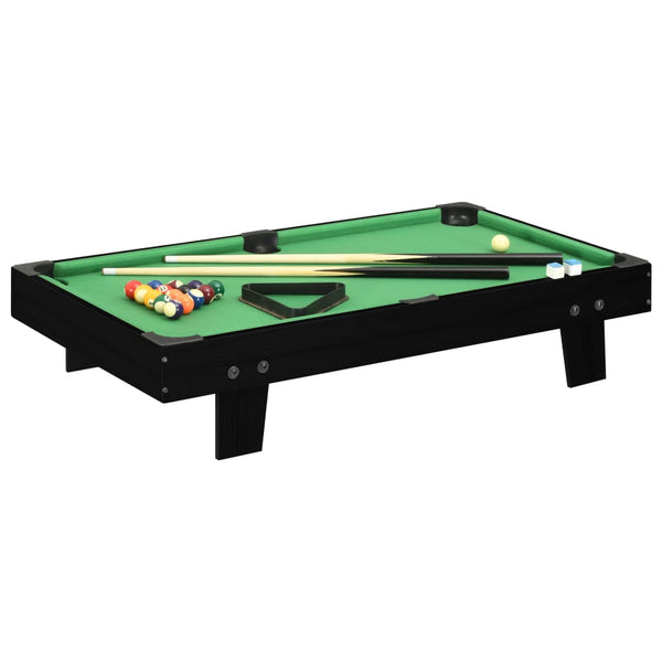 3 Feet Mini Pool Table 92X52x19 Cm Black And Green Billiard Tables