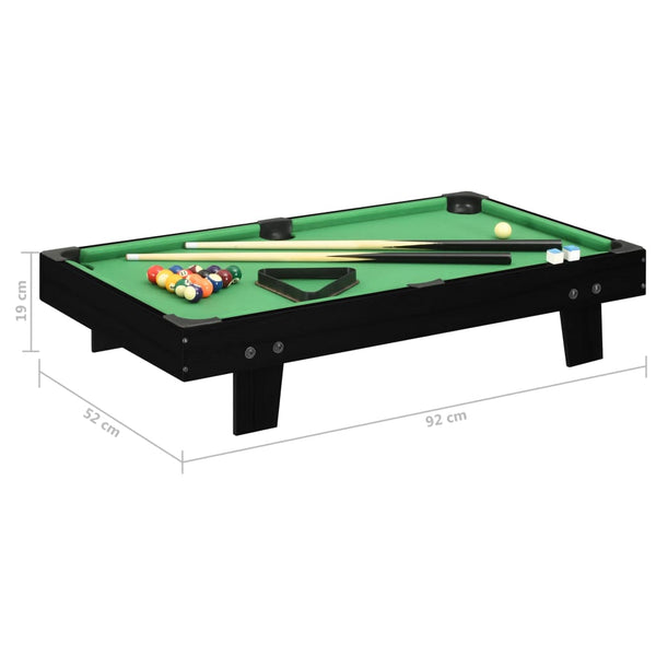 3 Feet Mini Pool Table 92X52x19 Cm Black And Green Billiard Tables