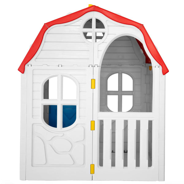 Vidaxl Kids Foldable Playhouse With Working Door And Windows Play Tents
