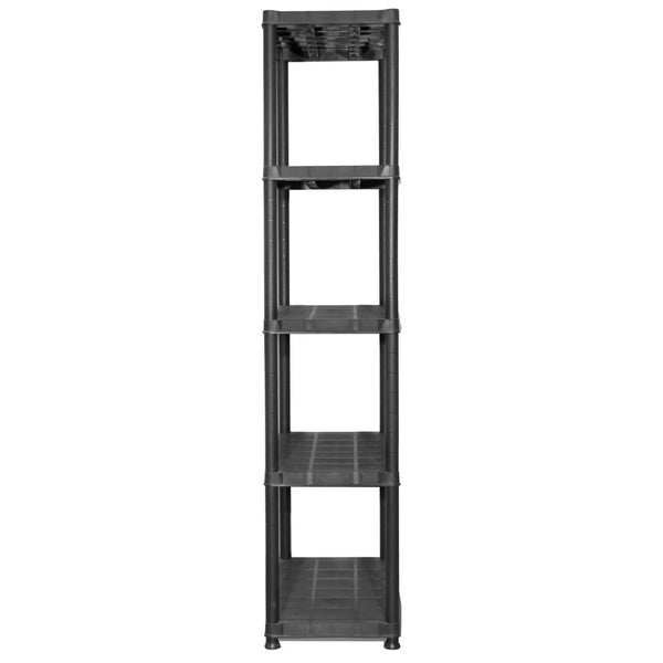 Storage Units Storage Shelf 5 Tier Black Plastic