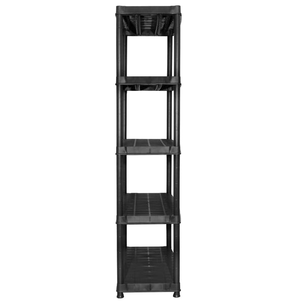 Storage Units Storage Shelf 5 Tier Black Plastic