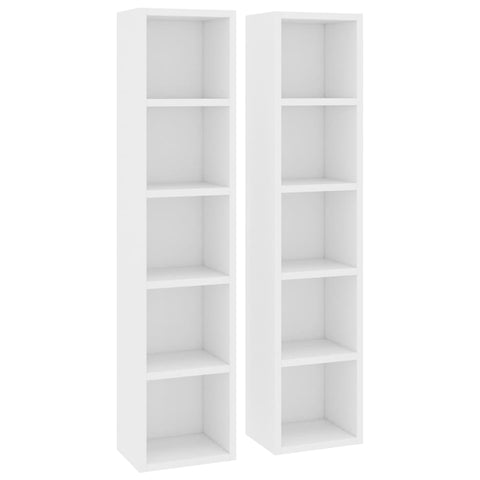 Vidaxl Cd Cabinets 2 Pcs White 21X16x93.5 Cm Engineered Wood Cabinets & Cupboards