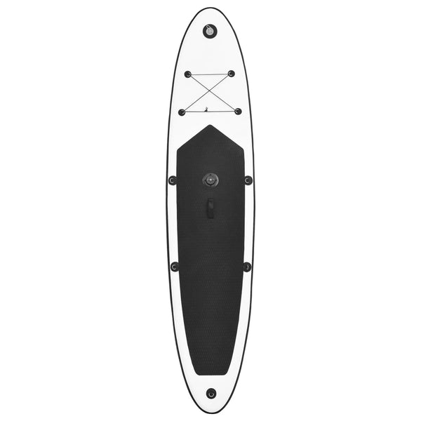 Inflatable Stand Up Paddleboard With Sail Set Black And White