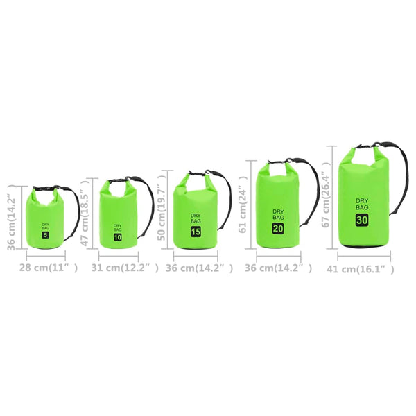 Dry Bags Dry Bag Green 20 L Pvc