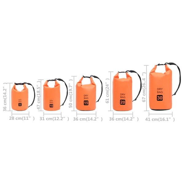 Dry Bag Orange 20 L Pvc Dry Bags