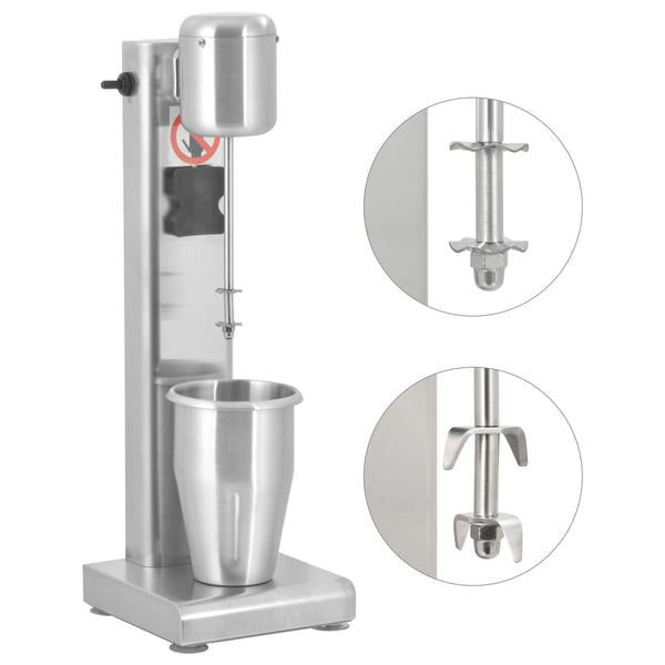 Vidaxl Milkshake Mixer Stainless Steel 1 L Countertop Blenders