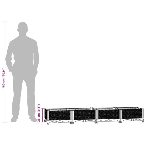 Polypropylene Raised Garden Bed Durable Outdoor Planting 160 Centimetre Raised Garden Beds