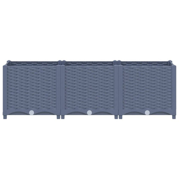 Vidaxl Raised Bed 120X40x38 Cm Polypropylene Raised Garden Beds