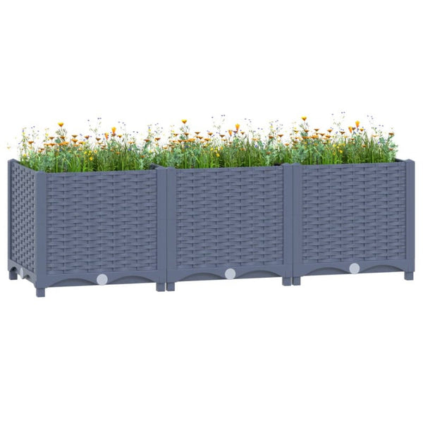Vidaxl Raised Bed 120X40x38 Cm Polypropylene Raised Garden Beds