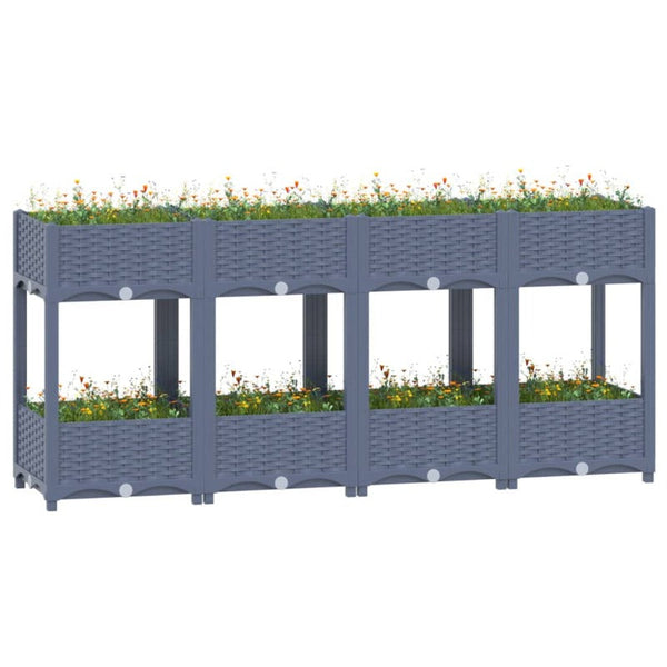 Raised Garden Beds Raised Bed 160X40x71 Cm Polypropylene