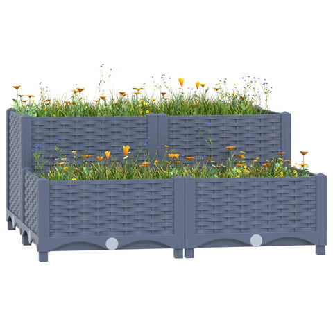 Raised Bed 80X80x38 Cm Polypropylene Raised Garden Beds