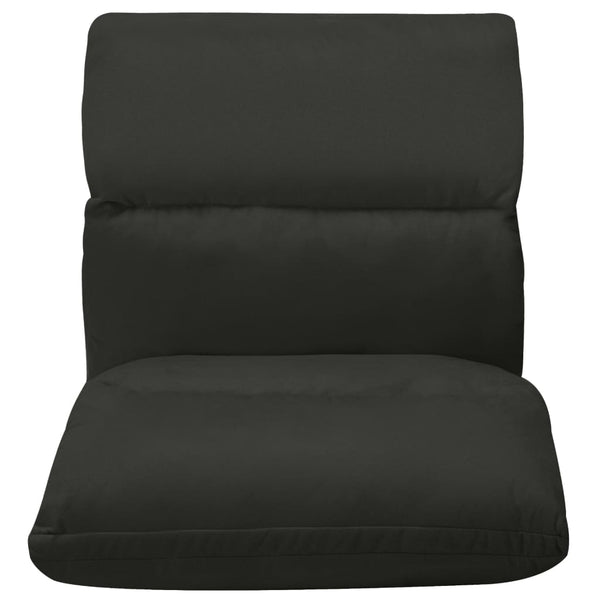 Folding Floor Chair Black Microfibre Sofas Armchairs & Couches