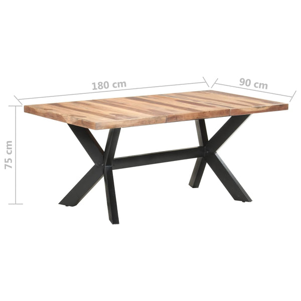 Dining Table 180X90x75 Cm Solid Wood With Honey Finish Dining Tables