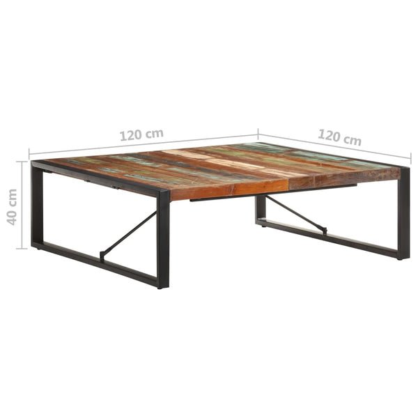 Coffee Table 120X120x40 Cm Solid Wood Reclaimed Coffee Tables