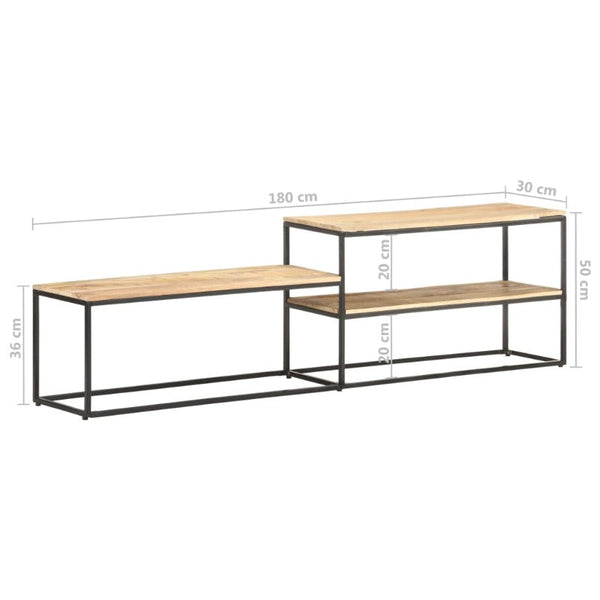 TV Stands & Entertainment Units Tv Cabinet 180X30x50 Cm Rough Mango Wood