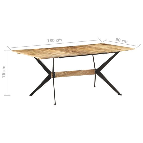 Dining Table 180X90x76 Cm Solid Mango Wood Dining Tables