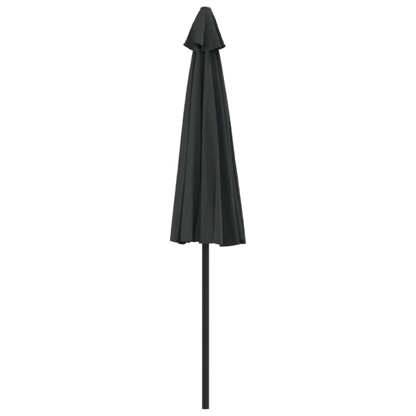 Vidaxl Balcony Parasol With Aluminium Pole Black 270X144x222 Cm Half Shade Sails