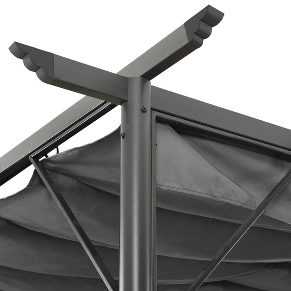 Pergola With Retractable Roof Anthracite 3X3 M Steel 180 G/Ma Gazebos & Pergolas
