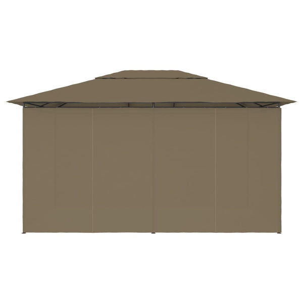 Garden Marquee With Curtains 4X3 Taupe 180 G/Mâ²