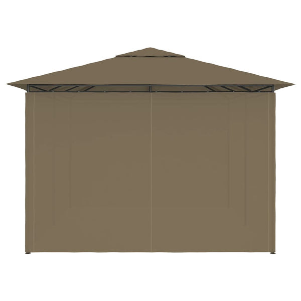 Garden Marquee With Curtains 4X3 Taupe 180 G/M
