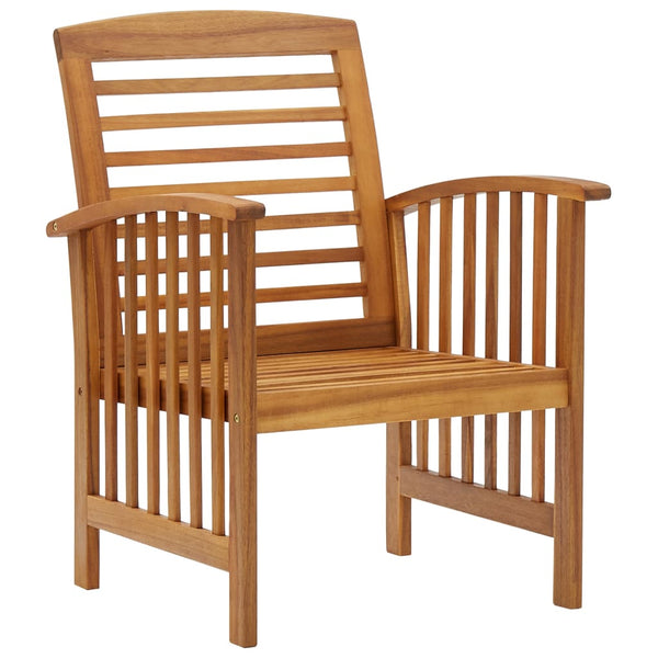 Garden Chairs 2 Pcs Solid Acacia Wood Patio Chairs