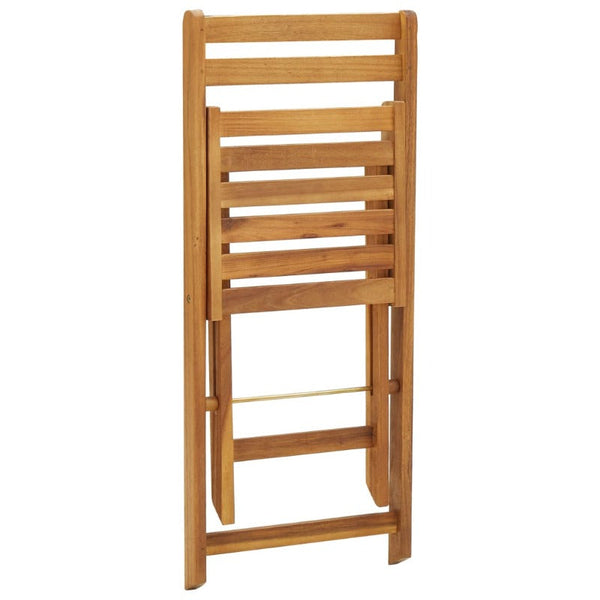 Vidaxl 3 Piece Folding Bistro Set With Cushions Solid Acacia Wood Other Patio & Garden Furniture
